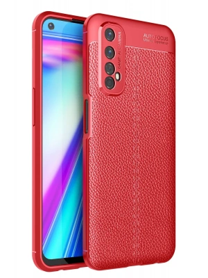 Newface Realme 7 Kılıf Auto Focus Kapak - Kırmızı