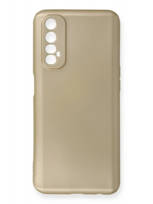 Newface Realme 7 Kılıf First Silikon - Gold