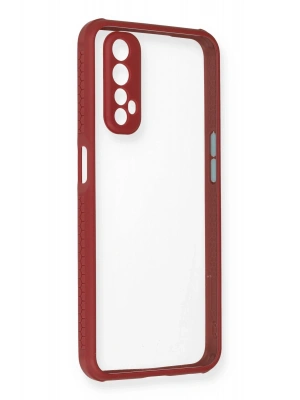 Newface Realme 7 Kılıf Miami Şeffaf Silikon - Fuşya