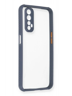 Newface Realme 7 Kılıf Miami Şeffaf Silikon - Gri