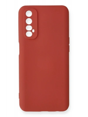 Newface Realme 7 Kılıf Nano içi Kadife Silikon - Kiremit