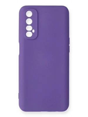 Newface Realme 7 Kılıf Nano içi Kadife Silikon - Mor