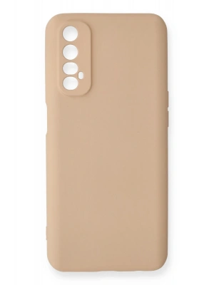 Newface Realme 7 Kılıf Nano içi Kadife Silikon - Pudra