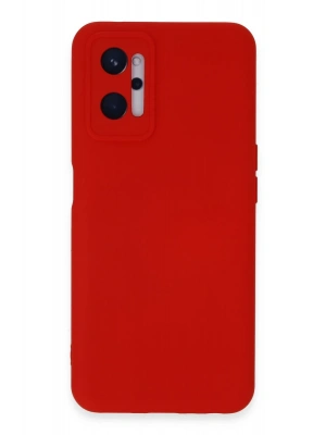 Newface Realme 9i 4G Kılıf Nano içi Kadife Silikon - Kırmızı
