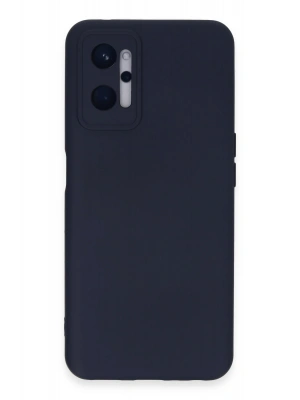 Newface Realme 9i 4G Kılıf Nano içi Kadife Silikon - Lacivert