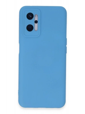 Newface Realme 9i 4G Kılıf Nano içi Kadife Silikon - Mavi
