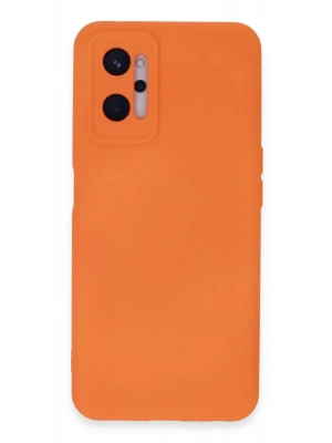 Newface Realme 9i 4G Kılıf Nano içi Kadife Silikon - Turuncu