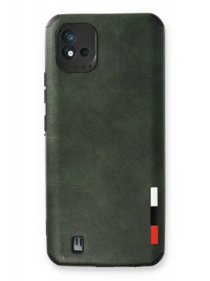 Newface Realme C11 2021 Kılıf Loop Deri Silikon - Yeşil