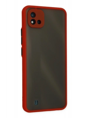 Newface Realme C11 2021 Kılıf Montreal Silikon Kapak - Kırmızı