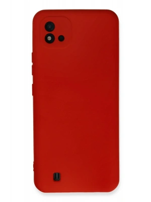Newface Realme C11 2021 Kılıf Nano içi Kadife Silikon - Kırmızı