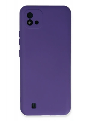 Newface Realme C11 2021 Kılıf Nano içi Kadife Silikon - Mor