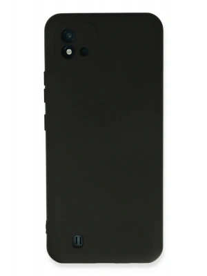 Newface Realme C11 2021 Kılıf Nano içi Kadife Silikon - Siyah