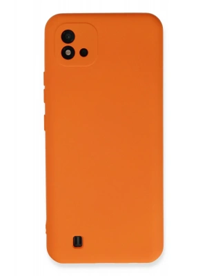 Newface Realme C11 2021 Kılıf Nano içi Kadife Silikon - Turuncu