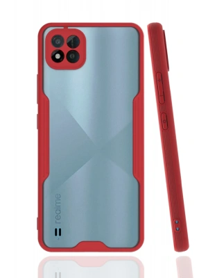 Newface Realme C11 2021 Kılıf Platin Silikon - Kırmızı