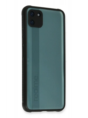 Newface Realme C11 Kılıf Miami Şeffaf Silikon - Siyah