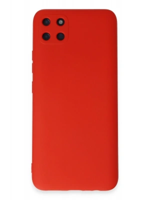 Newface Realme C11 Kılıf Nano içi Kadife Silikon - Kırmızı
