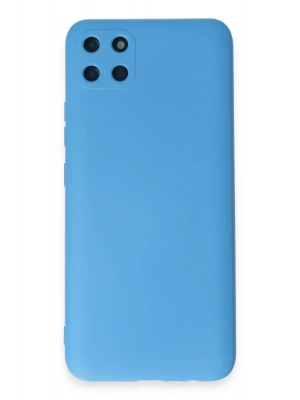 Newface Realme C11 Kılıf Nano içi Kadife Silikon - Mavi