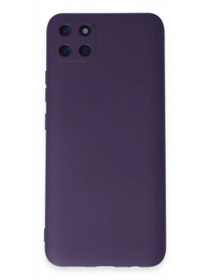 Newface Realme C11 Kılıf Nano içi Kadife Silikon - Mor