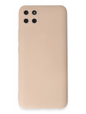 Newface Realme C11 Kılıf Nano içi Kadife Silikon - Pudra