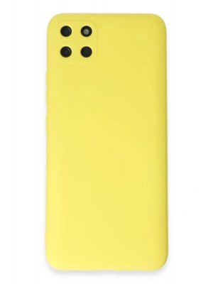 Newface Realme C11 Kılıf Nano içi Kadife Silikon - Sarı