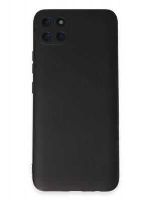 Newface Realme C11 Kılıf Nano içi Kadife Silikon - Siyah