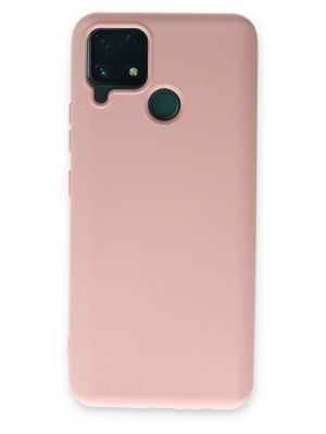 Newface Realme C15 Kılıf Nano içi Kadife Silikon - Pudra
