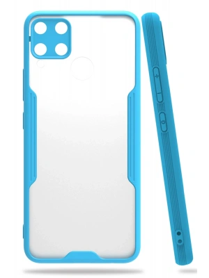 Newface Realme C15 Kılıf Platin Silikon - Mavi