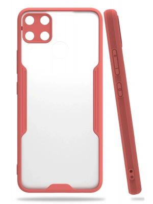 Newface Realme C15 Kılıf Platin Silikon - Pembe