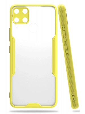 Newface Realme C15 Kılıf Platin Silikon - Sarı