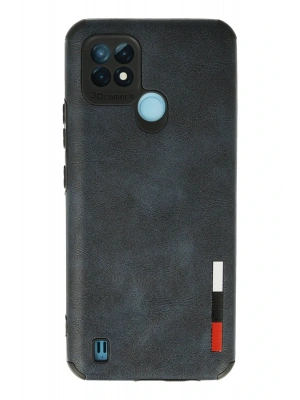 Newface Realme C21 Kılıf Loop Deri Silikon - Lacivert