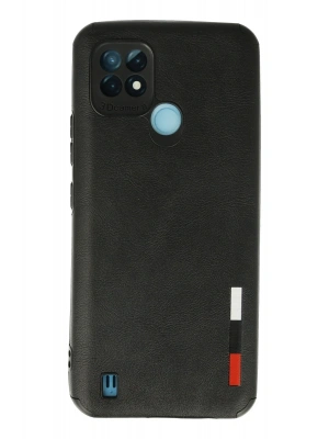 Newface Realme C21 Kılıf Loop Deri Silikon - Siyah