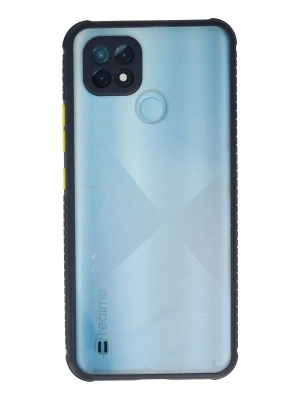 Newface Realme C21 Kılıf Miami Şeffaf Silikon - Lacivert