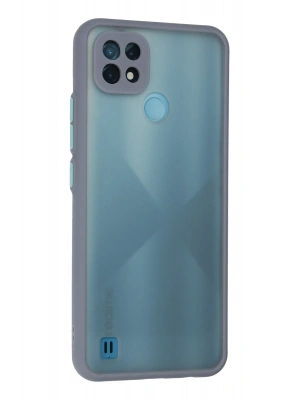 Newface Realme C21 Kılıf Montreal Silikon Kapak - Gri