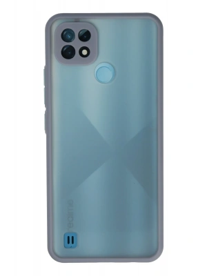 Newface Realme C21 Kılıf Montreal Silikon Kapak - Gri