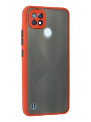 Newface Realme C21 Kılıf Montreal Silikon Kapak - Kırmızı