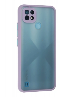 Newface Realme C21 Kılıf Montreal Silikon Kapak - Mor
