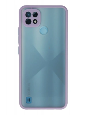 Newface Realme C21 Kılıf Montreal Silikon Kapak - Mor