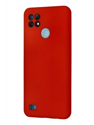 Newface Realme C21 Kılıf Nano içi Kadife Silikon - Kırmızı