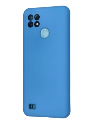 Newface Realme C21 Kılıf Nano içi Kadife Silikon - Mavi