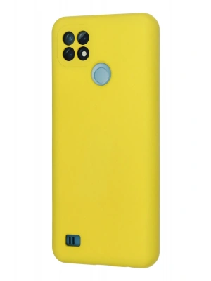 Newface Realme C21 Kılıf Nano içi Kadife Silikon - Sarı