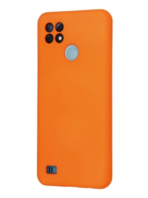 Newface Realme C21 Kılıf Nano içi Kadife Silikon - Turuncu