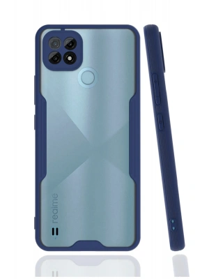 Newface Realme C21 Kılıf Platin Silikon - Lacivert