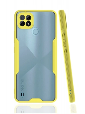 Newface Realme C21 Kılıf Platin Silikon - Sarı