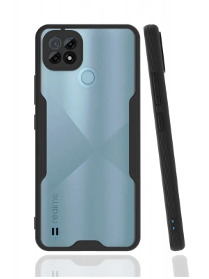 Newface Realme C21 Kılıf Platin Silikon - Siyah