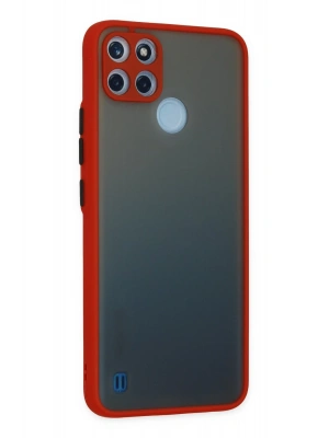 Newface Realme C21Y Kılıf Montreal Silikon Kapak - Kırmızı