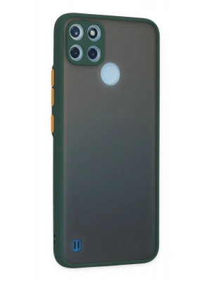 Newface Realme C21Y Kılıf Montreal Silikon Kapak - Yeşil