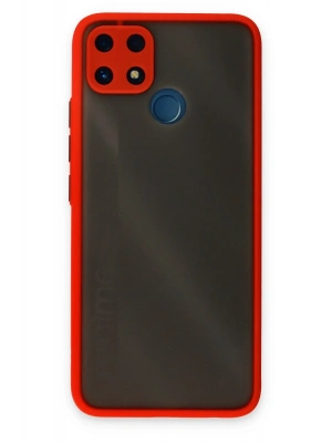 Newface Realme C25 Kılıf Montreal Silikon Kapak - Kırmızı