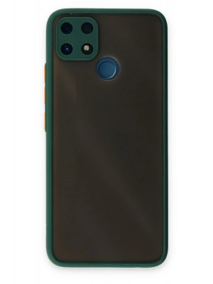 Newface Realme C25 Kılıf Montreal Silikon Kapak - Yeşil