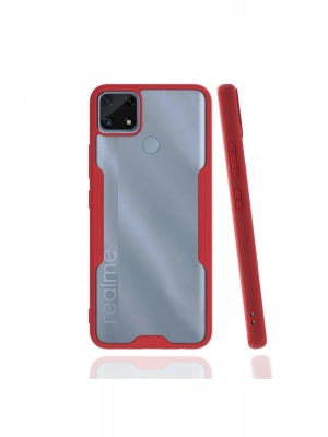 Newface Realme C25 Kılıf Platin Silikon - Kırmızı