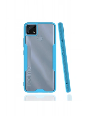 Newface Realme C25 Kılıf Platin Silikon - Mavi